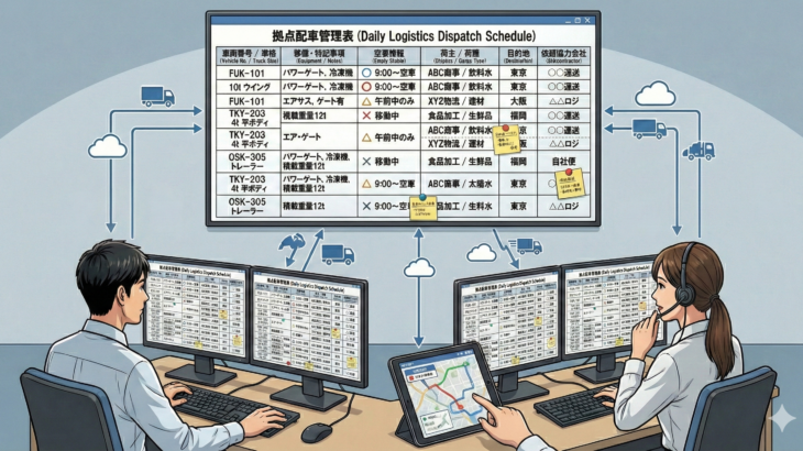 運送業は何をデータ共有しておくべきか①運送業の配車業務