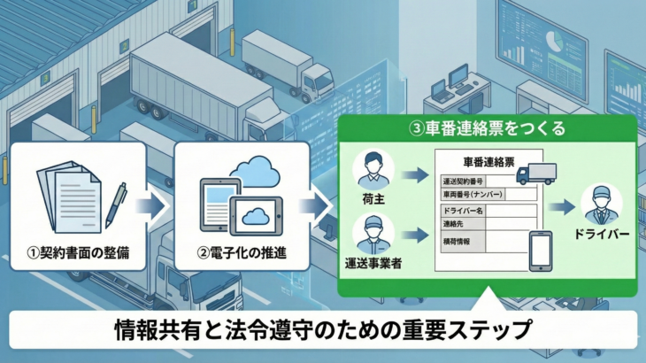 運送業の運送契約書面の義務化への対応③車番連絡票をつくる
