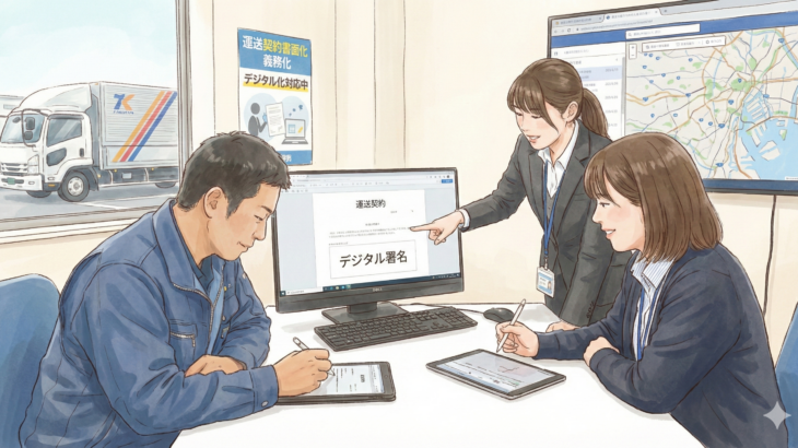 運送業の運送契約書面化の義務化への対応①運送契約のデジタル化