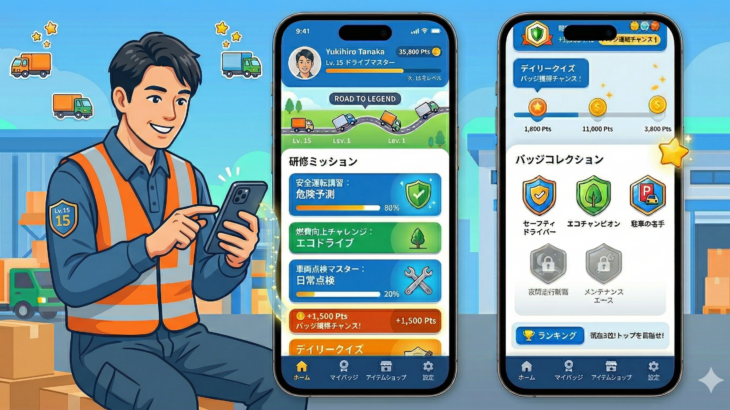 運送会社の安全教育DX④スマートフォンアプリでのドライバー研修受講