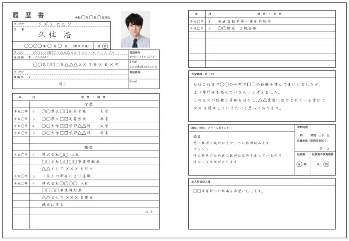 履歴書