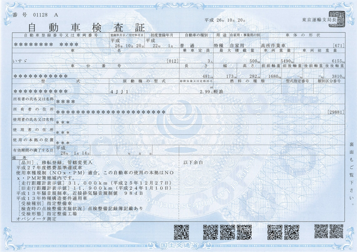 車検証
